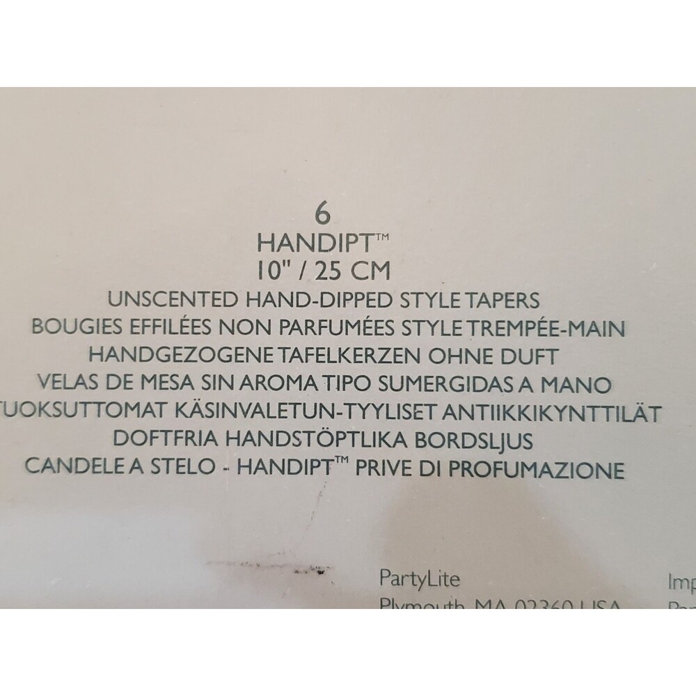 PARTYLITE PO723 Unscented Hand-Dipped Taper Candles Cranberry Red (6) Open Box - Picture 3 of 4